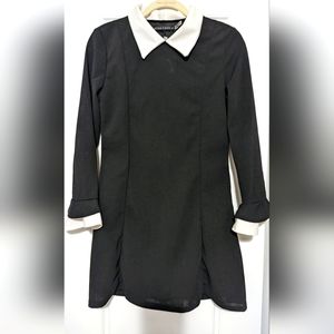Alice + Olivia Black Collared Dress